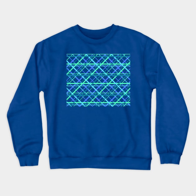 Mesh Pattern with Ocean Based Colors Crewneck Sweatshirt by ALifeSavored